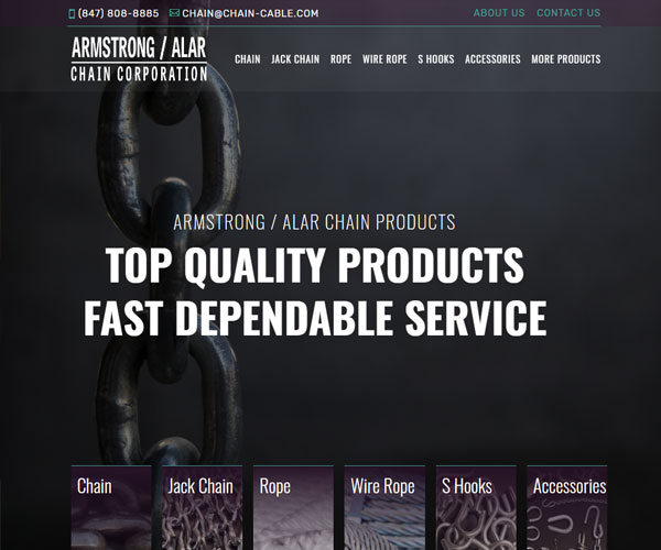Chain Cable Website Design
