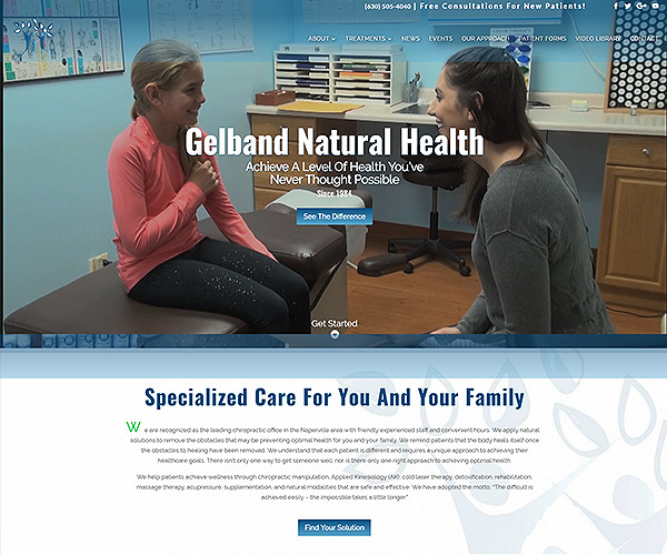 Gelband Natural Health Website Design