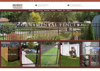 Paramount Fence Website Design